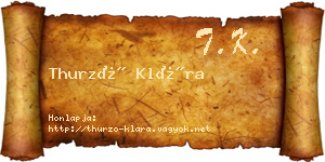 Thurzó Klára névjegykártya